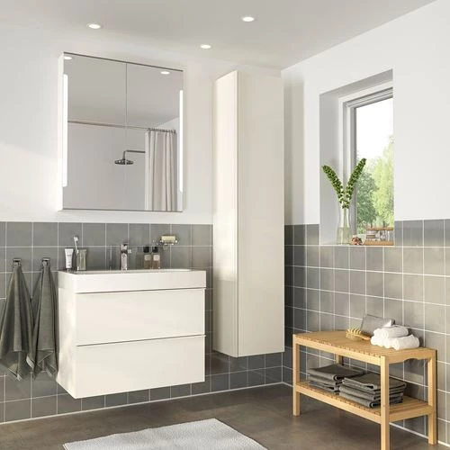 Тумба для ванной  - GODMORGON/ BRÅVIKEN / BRАVIKEN  IKEA/ГОДМОРГОН/ БРОВИКЕН  ИКЕА, 80x49x68 см, белый (изображение №2)
