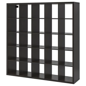 Стеллаж 25 ячеек - IKEA KALLAX, 182х182 см, черный, КАЛЛАКС ИКЕА