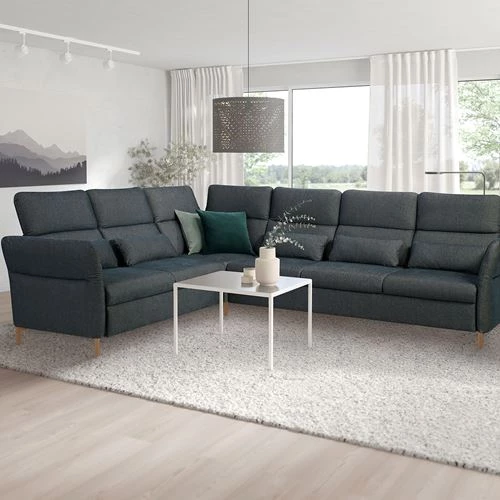 5-местный угловой диван и шезлонг - IKEA FAMMARP, 108x109см, черный, ФАММАРП ИКЕА (изображение №2)