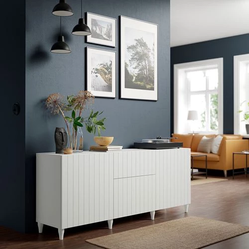 Комбинация для хранения - IKEA BESTÅ/BESTA/БЕСТА/ БЕСТО ИКЕА, 180x42x74 см, белый (изображение №3)