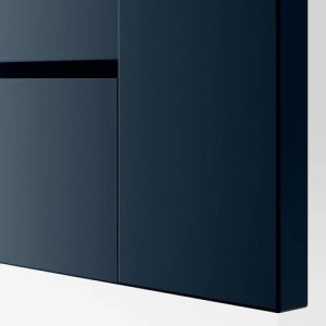 Платяной шкаф - IKEA PAX/GRIMO, 150x60x236 см, белый / темно-синий ПАКС/ГРИМО ИКЕА