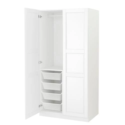 Гардероб - IKEA PAX/TYSSEDAL / ПАКС/ТИССЕДАЛЬ ИКЕА, 100x60x201 см,белый (изображение №1)