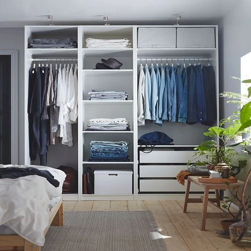 Каркас гардероб - IKEA PAX, 50x58x236 см, белый ПАКС ИКЕА (изображение №2)