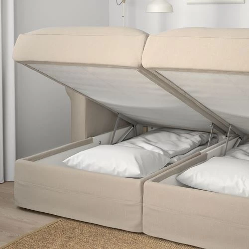 2 шезлонга и 2-местный диван - IKEA GRÖNLID/GRONLID,  98x339см, бежевый, ГРЕНЛИД ИКЕА (изображение №4)