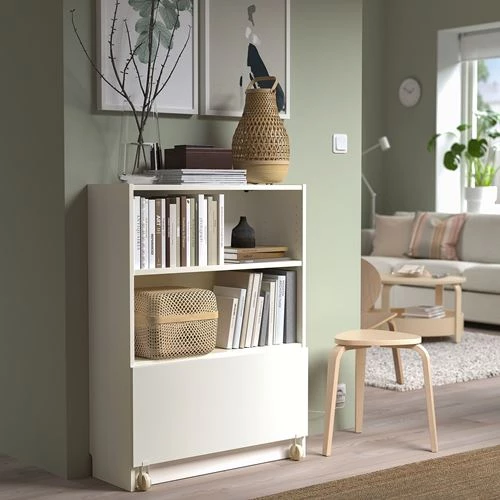 Книжный шкаф с ящиками - BILLY IKEA/БИЛЛИ ИКЕА, 30х80х106 см, белый (изображение №2)