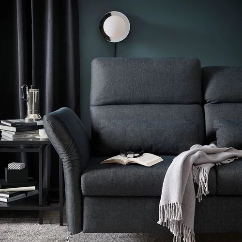 3-местный диван и козетка - IKEA FAMMARP, 273см, черный, ФАММАРП ИКЕА (изображение №7)