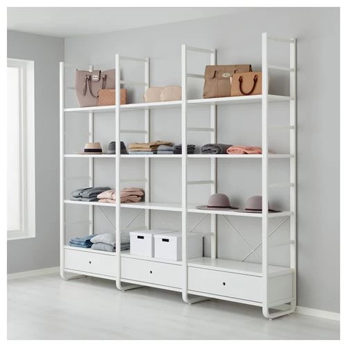Открытый шкаф - IKEA ELVARLI/ЭЛВАРЛИ ИКЕА, 245х40х216 см, белый (изображение №3)