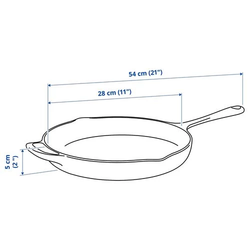 Сковорода - IKEA VARDAGEN, 28 см, чугунная ВАРДАГЕН ИКЕА (изображение №9)