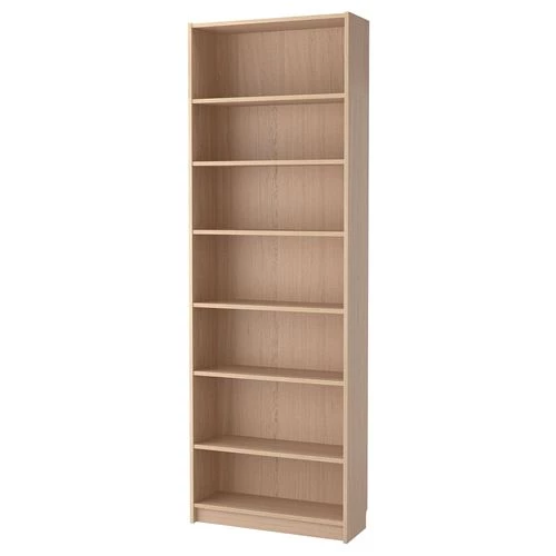 Открытый книжный шкаф - BILLY IKEA/БИЛЛИ ИКЕА, 28х80х237 см, светло-коричневый (изображение №1)