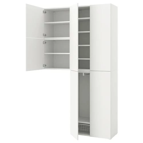 Гардероб - IKEA PLATSA, 42x140x241 см, белый ПЛАТСА ИКЕА (изображение №1)