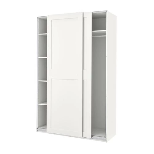 Шкаф-купе - IKEA PAX/GRIMO/ПАКС/ГРИМО ИКЕА, 150x66x236 см, белый (изображение №1)