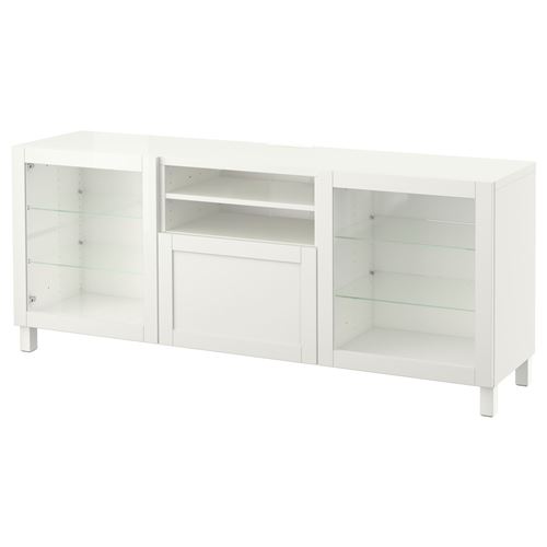 Тумба под ТВ - IKEA BESTÅ/BESTA, 180x42x74 см, белый, Бесто ИКЕА