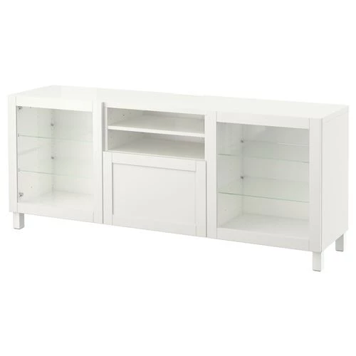 Тумба под ТВ - IKEA BESTÅ/BESTA, 180x42x74 см, белый, Бесто ИКЕА (изображение №1)