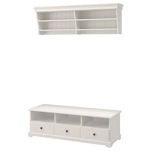 Шкаф для ТВ - IKEA LIATORP, 45x49x145см, белый, ЛИАТОРП ИКЕА (изображение №1)