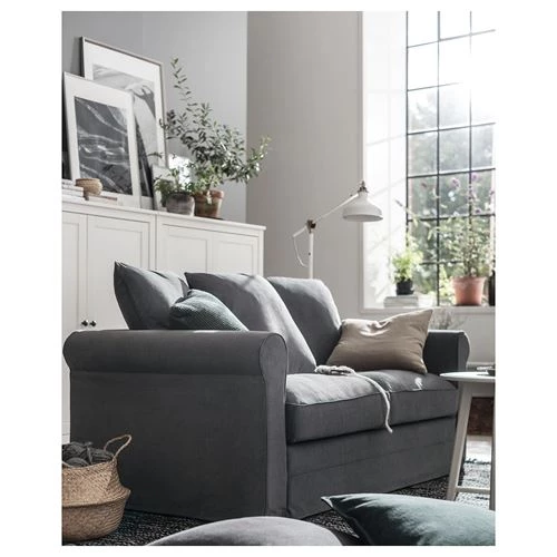 2-местный диван - IKEA GRÖNLID/GRONLID, 98x177cм, серый, ГРЕНЛИД ИКЕА (изображение №4)