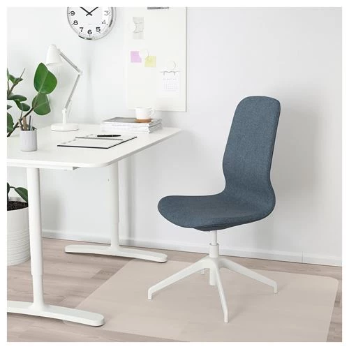 Офисный стул - IKEA LÅNGFJÄLL/LANGFJALL, 68x68x104см, синий, ЛЭНГФЬЮЭЛЛЬ ИКЕА (изображение №2)