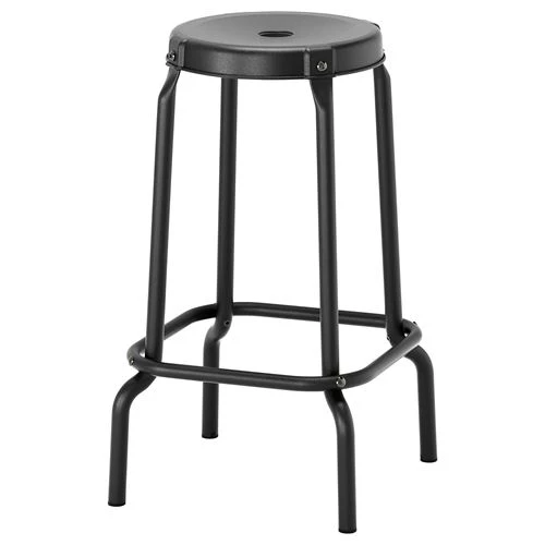 Стул барный - IKEA RÅSKOG/RASKOG, 63х44х44 см, черный, РОСКУГ ИКЕА (изображение №1)