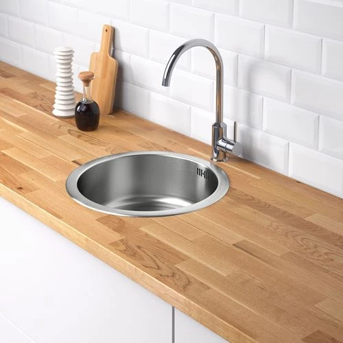 Врезная мойка- IKEA BOHOLMEN, 45х15 см, нержавеющая сталь, БУХОЛЬМЕН ИКЕА (изображение №2)