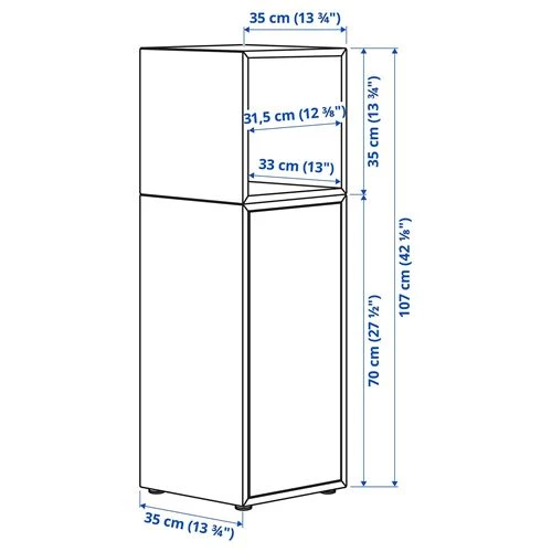 Комбинация для хранения - EKET IKEA/ЭКЕТ ИКЕА, 35x35x107 серый (изображение №4)