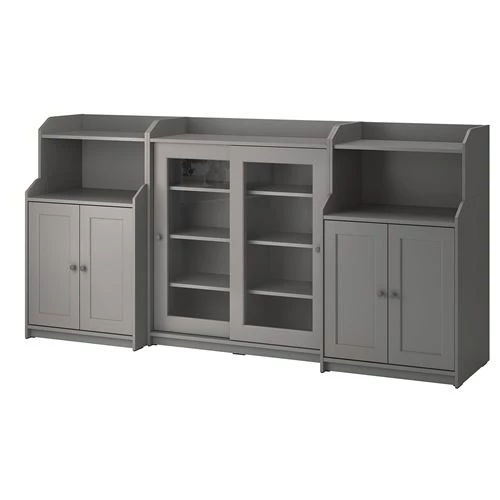 Консольный стол - IKEA HAUGA/ХАЮГА ИКЕА, 116х46х244 см, серый (изображение №1)