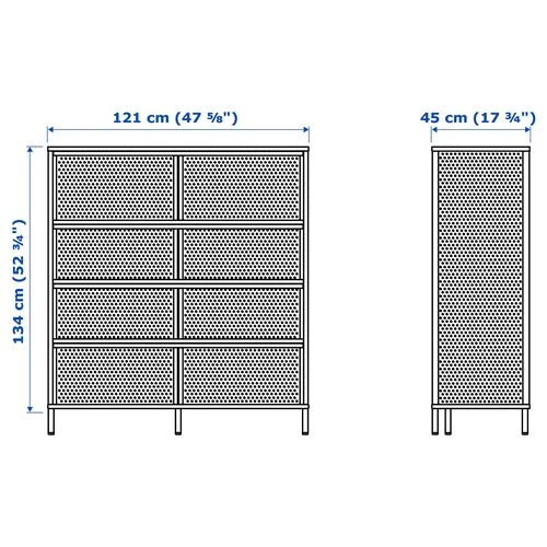 Стеллаж - IKEA BEKANT, 134х121х45 см, белый, БЕКАНТ ИКЕА (изображение №8)