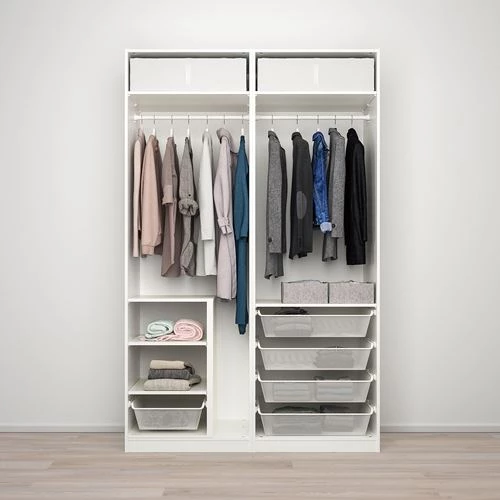 Шкаф-купе - IKEA PAX/BERGSBO/ ПАКС/БЕРГСБУ ИКЕА, 150x66x236 см, белый (изображение №5)