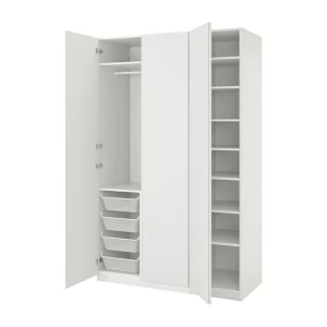 Гардероб - IKEA PAX/VIKANES, 150x60x236 см, белый ПАКС/ВИКАНЕС ИКЕА
