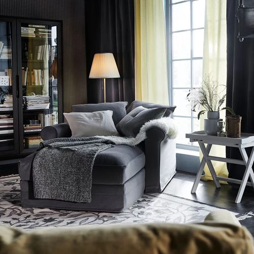 Кресло - кровать - GRÖNLID / GRОNLID IKEA/ ГРЕНЛИД ИКЕА,  117х104 см, серый (изображение №5)