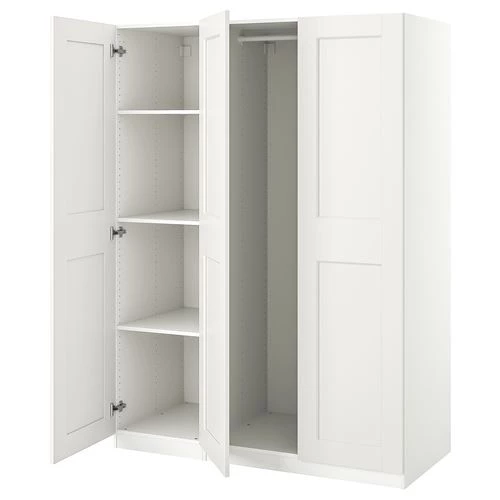 Гардероб - IKEA PAX/GRIMO/ПАКС/ГРИМО ИКЕА, 150x60x201 см, белый (изображение №1)
