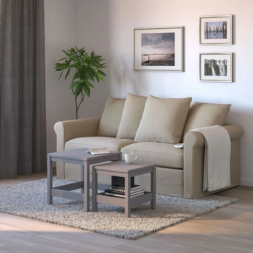 2-местный диван-кровать - IKEA GRÖNLID/GRONLID, 98x196см, бежевый, ГРОНЛИД ИКЕА (изображение №2)