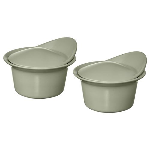 Блюдо для запекания/сервировки - IKEA FARGKLAR/FÄRGKLAR, 15x13 см, светло-зеленый, ФЭРГКЛАР ИКЕА