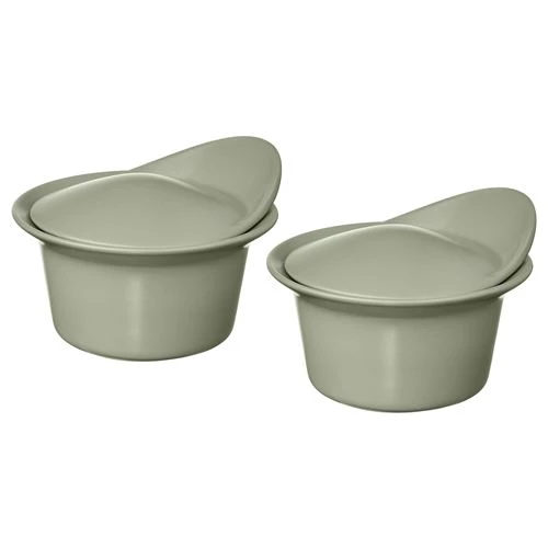 Блюдо для запекания/сервировки - IKEA FARGKLAR/FÄRGKLAR, 15x13 см, светло-зеленый, ФЭРГКЛАР ИКЕА (изображение №1)