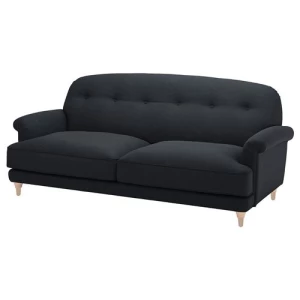 3-местный диван - IKEA ESSEBODA, 94x96x222см, черный, ЭССЕБОДА ИКЕА