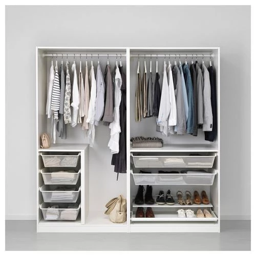 Гардероб - IKEA PAX/GRIMO, 200x60x201 см, белый ПАКС/ГРИМО ИКЕА (изображение №3)