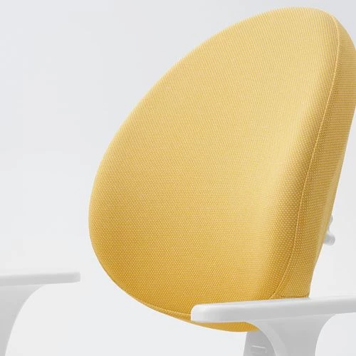 Стул детский - IKEA GUNRIK, 102х58 см, белый/желтый, ИКЕА (изображение №4)