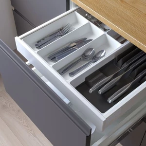 Поднос для столовых приборов - IKEA UPPDATERA, 52х50 см, белый / антрацит УППДАТЕРА ИКЕА