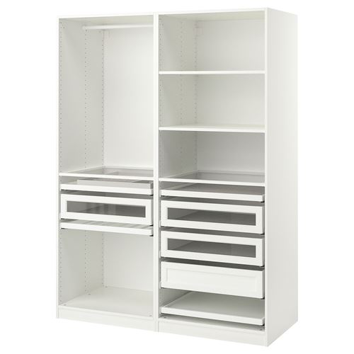 Гардероб - IKEA PAX, 150x58x201 см, белый ПАКС ИКЕА