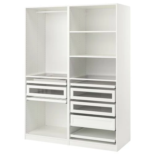 Гардероб - IKEA PAX, 150x58x201 см, белый ПАКС ИКЕА (изображение №1)