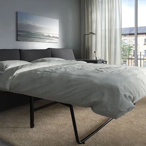 Диван-кровать угловой 2-местный - IKEA VIMLE, 285х98/241х83 см, серый, ВИМЛЕ ИКЕА (изображение №4)