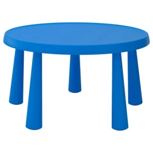 Стол детский - IKEA MAMMUT, 48х85 см, синий, МАММУТ ИКЕА