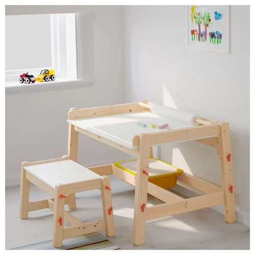 Стол детский - IKEA FLISAT, 92x67 см, коричневый, ФЛИСАТ ИКЕА (изображение №3)