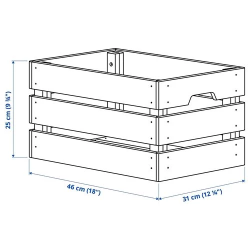 Ящик - IKEA KNAGGLIG, 46x31x25 см, светло-коричневый, КНАГГЛИГ ИКЕА (изображение №8)