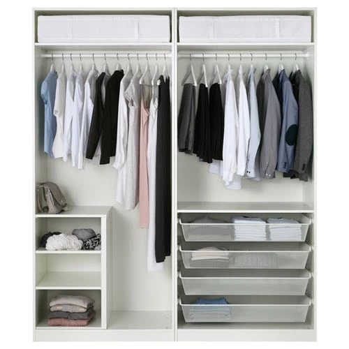 Гардероб - IKEA PAX/BERGSBO, 200x60x236 см, белый ПАКС/БЕРГСБУ ИКЕА (изображение №3)