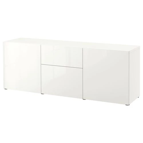 Комбинация для хранения - IKEA BESTÅ/BESTA/БЕСТА/БЕСТО ИКЕА, 180x42x65 см, белый (изображение №1)