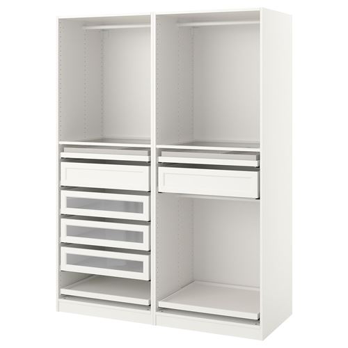 Гардероб - IKEA PAX, 150x58x201 см, белый ПАКС ИКЕА