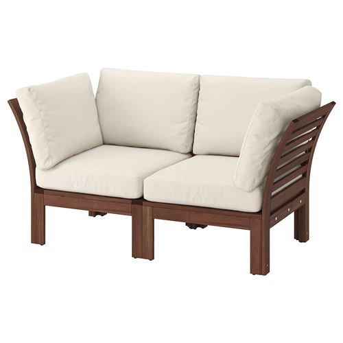 Модульный диван 2-местный - IKEA APPLARO/ÄPPLARÖ, 160x80 см, коричневый/светло-коричневый, ЭПЛАРО ИКЕА