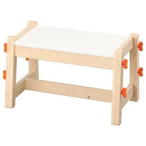 Скамья детская - IKEA FLISAT, 45х55 см, белый/светло-коричневый, ФЛИСАТ ИКЕА
