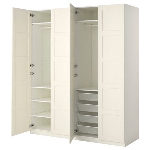 Гардероб - IKEA PAX/BERGSBO, 200x60x236 см, белый ПАКС/БЕРГСБУ ИКЕА