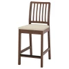 Барный стул - IKEA EKEDALEN/ИКЕА ЭКЕДАЛЕН, 45х51х101 см, коричневый/бежевый