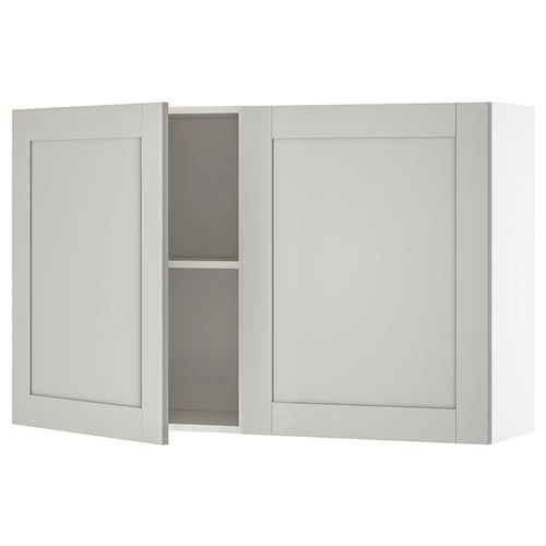 Кухонный настенный шкаф - IKEA KNOXHULT, 120x75 см, серый, Кноксхульт ИКЕА (изображение №1)